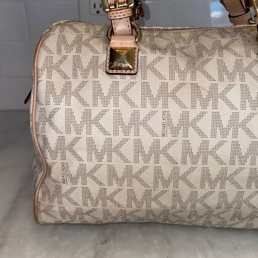 Michael Kors Bag Purse Handbag Pocketbook Grayson Duffle Satchel Tote Pocketbook - Picture 5 of 16